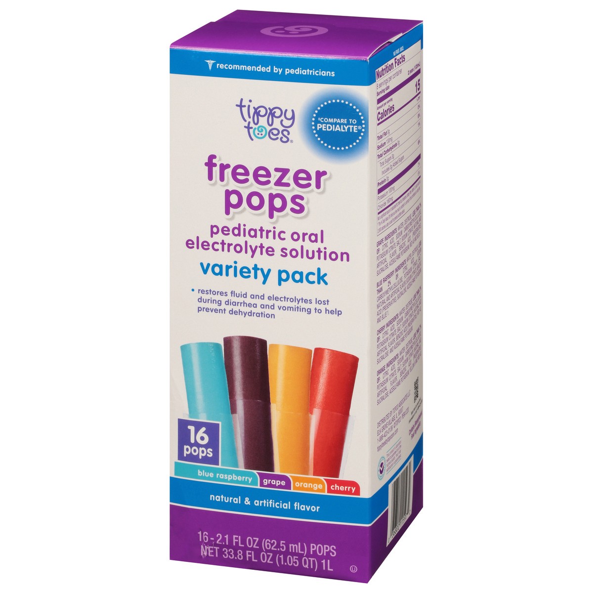slide 5 of 14, Tippy Toes Top Care Pediatric Oral Freezer Pop, 16 ct