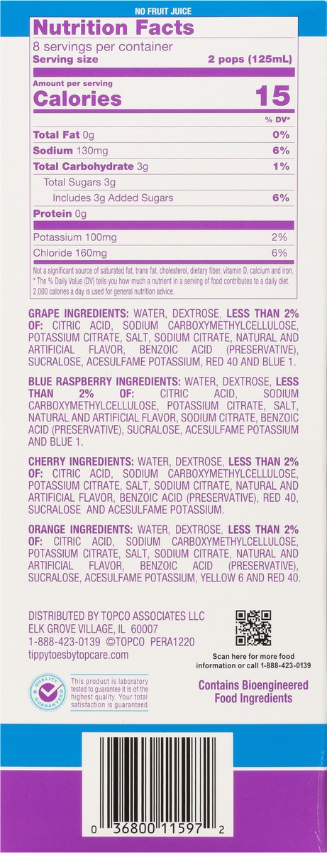 slide 9 of 14, Tippy Toes Top Care Pediatric Oral Freezer Pop, 16 ct