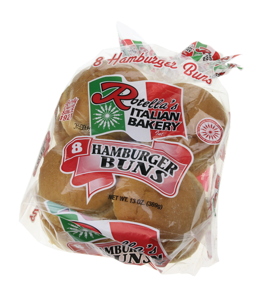 slide 1 of 1, Rotella's Hamburger Buns, 13 oz
