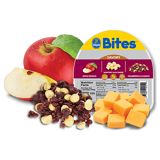 slide 1 of 1, Chiquita Apples, Cheese, Cranberries & Raisins Tray - 3.72 Oz, 