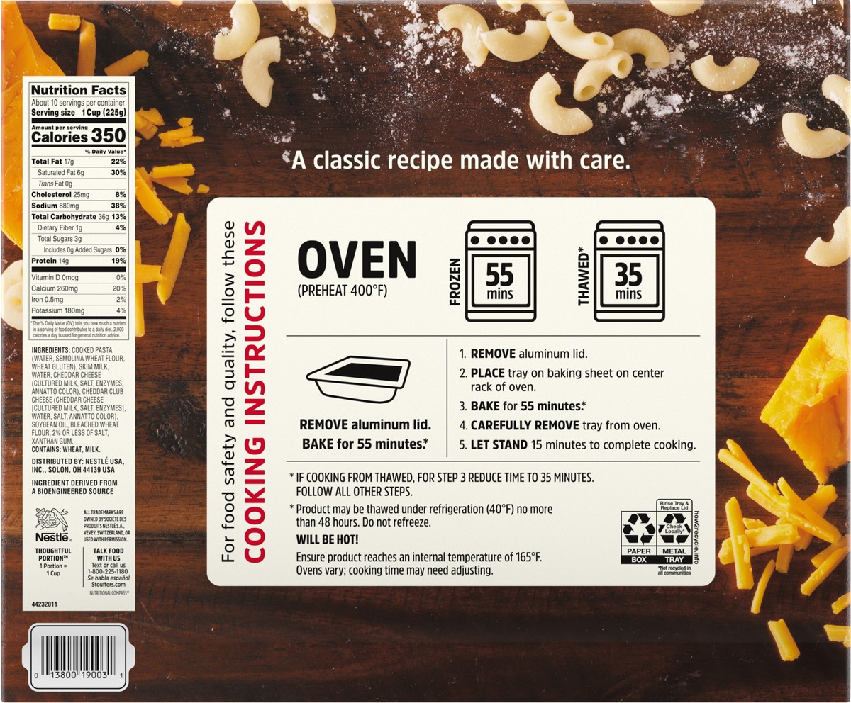 slide 9 of 14, Stouffer's Party Size Macaroni & Cheese Frozen Meal 76 oz., 76 oz