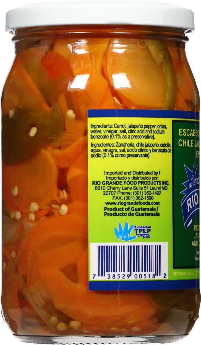 slide 5 of 14, Rio Grande Pickled Carrots and Jalapeno Pepper and Onions in Brine 16 oz, 16 oz