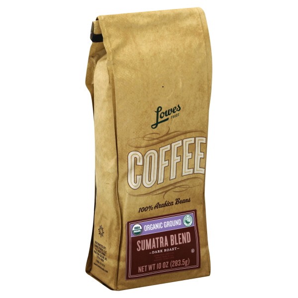 slide 1 of 1, Lowes Foods Organic Sumatra Blend Coffee - 10 oz, 10 oz