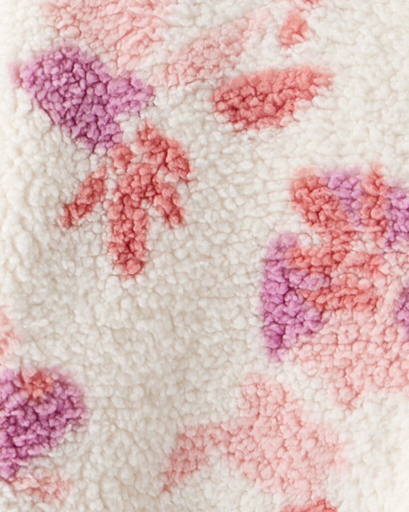 slide 2 of 2, Carter's Girls Floral Print Long-Sleeve Sherpa Jacket Multi 8, 1 ct