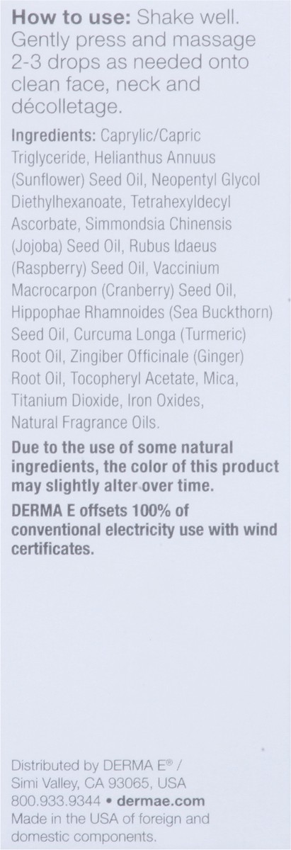 slide 8 of 9, Derma E Vitamin C Glow Face Oil, 1 ct