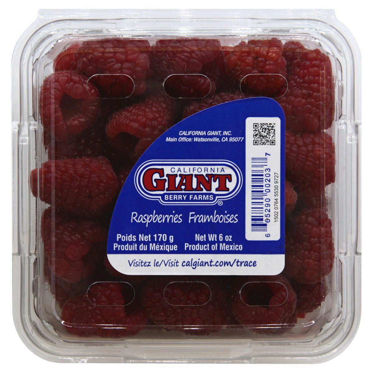 slide 2 of 3, California Giant Berry Farms Red Raspberries, 6 oz