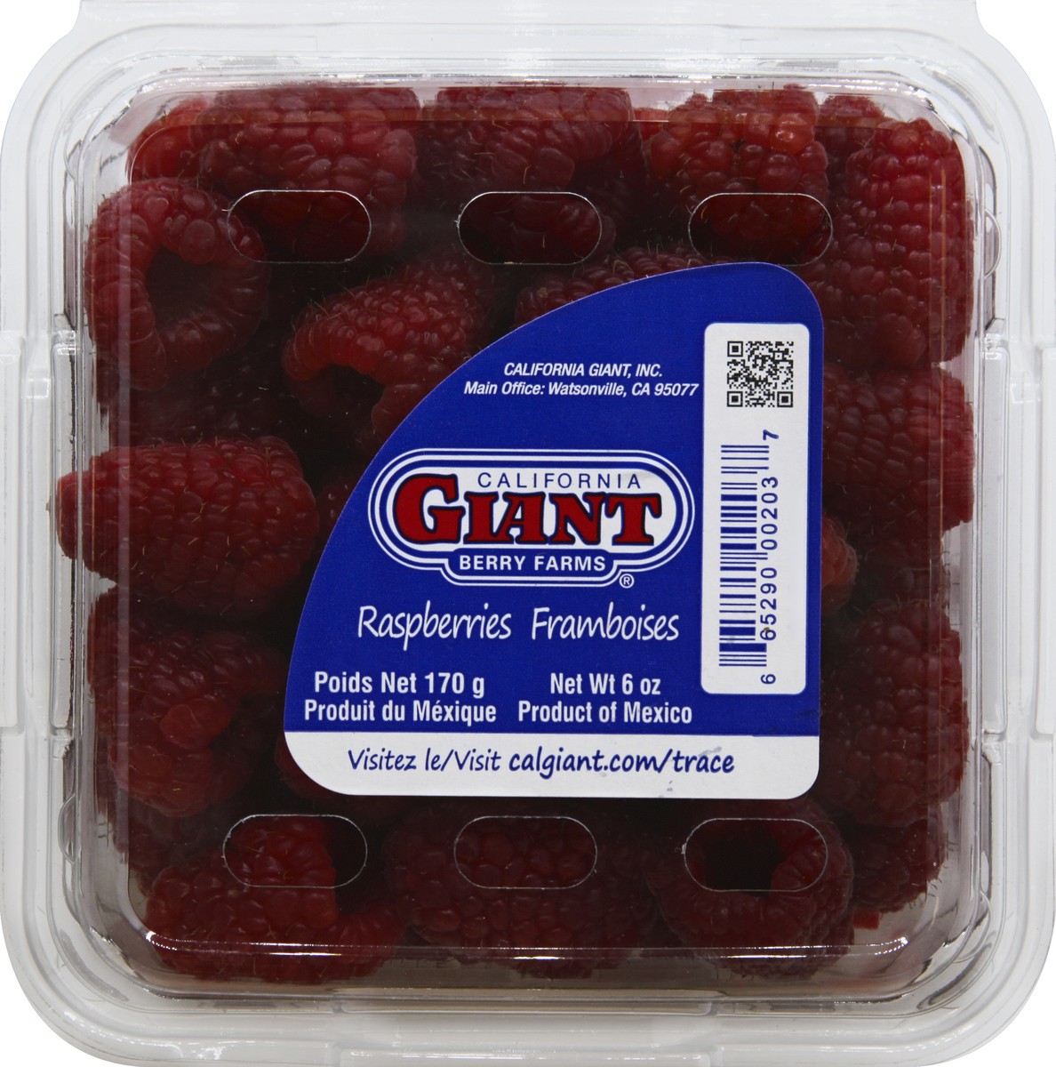 slide 1 of 3, California Giant Berry Farms Red Raspberries, 6 oz