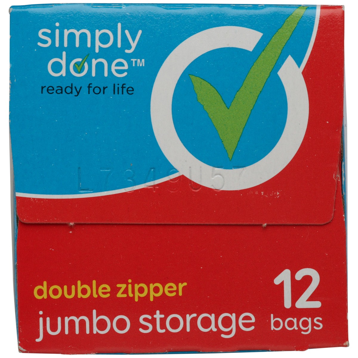 slide 3 of 11, Simply Done Double Zipper Jumbo Storage Bags, 2 gal
