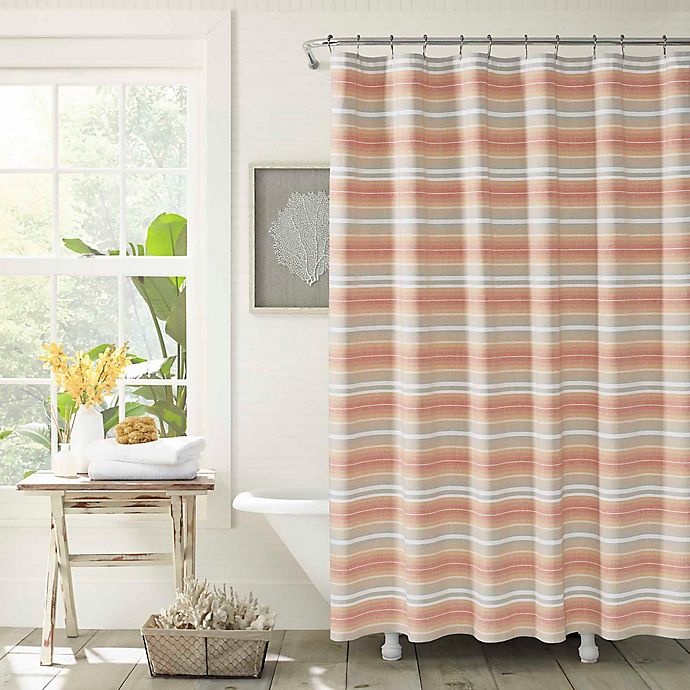 slide 1 of 3, Tommy Bahama Sunrise Stripe Shower Curtain, 1 ct