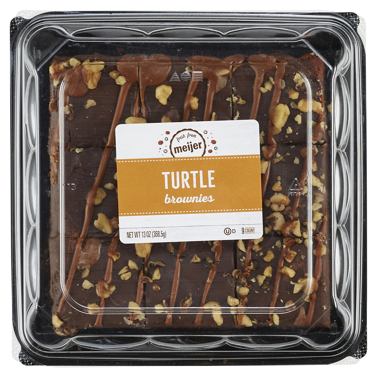 slide 1 of 13, Fresh from Meijer Turtle Brownies, 9 Count, 9 ct