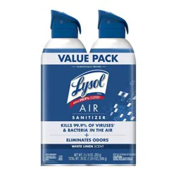 Lysol Air Sanitizer Spray - White Linen - 10oz/2ct