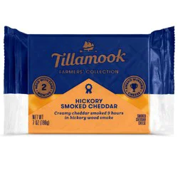 Tillamook Farmers' Collection Hickory Smoked Medium Cheddar Cheese Block, 7 oz