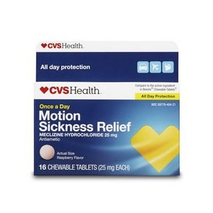 slide 1 of 1, CVS Health Motion Sickness Relief Raspberry Flavored Tablet, 16 ct