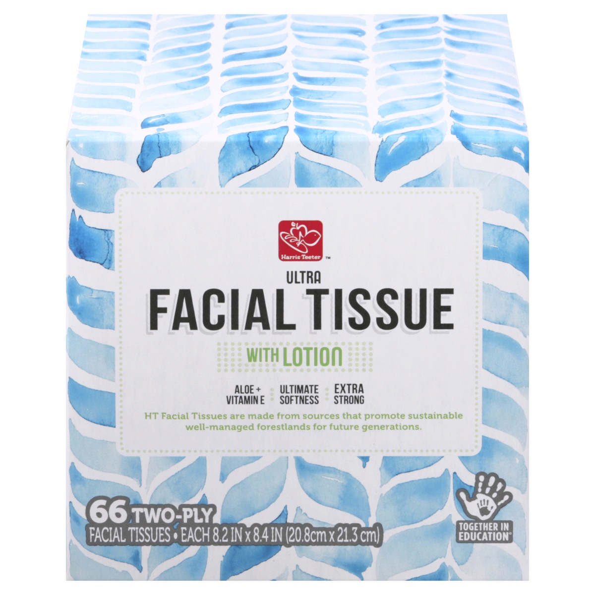slide 1 of 1, Harris Teeter yourhome Two-Ply Facial Tissue with Lotion, 66 ct