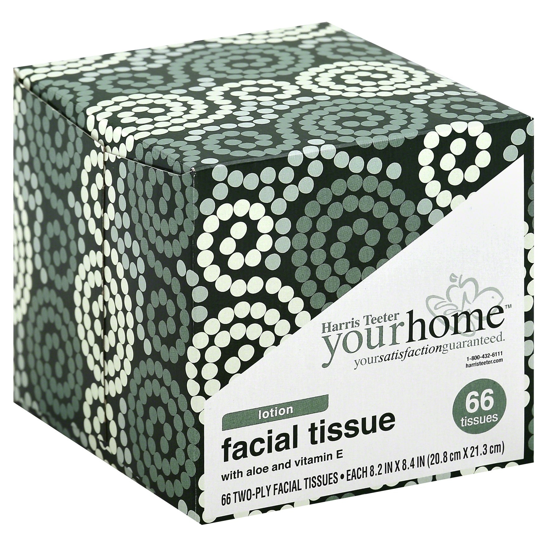 slide 1 of 1, Harris Teeter yourhome Two-Ply Facial Tissue with Lotion, 66 ct