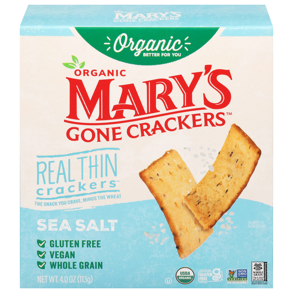 slide 1 of 1, Marys Gone Sea Salt Thin Cracker Og2, 4 oz