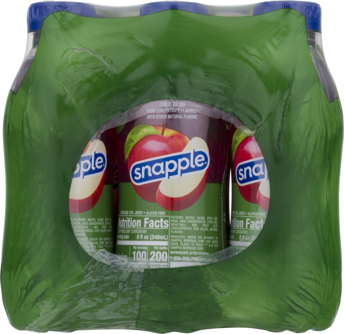 slide 9 of 10, Snapple Apple, 16 fl oz recycled plastic bottle, 12 pack - 12 ct, 12 ct