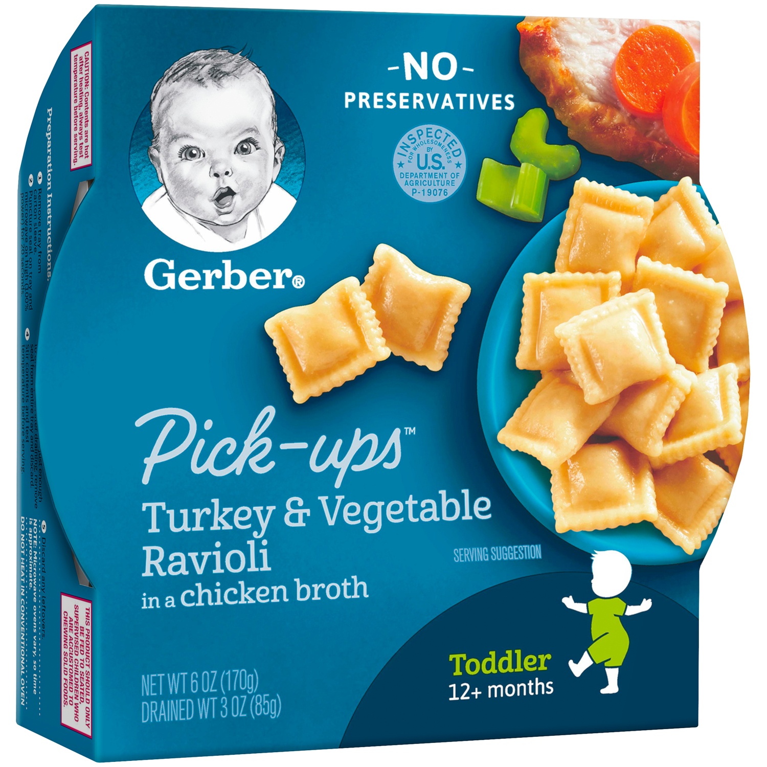 slide 3 of 9, Gerber Graduates Pasta Pick-ups Turkey & Vegetable Ravioli, 6 oz