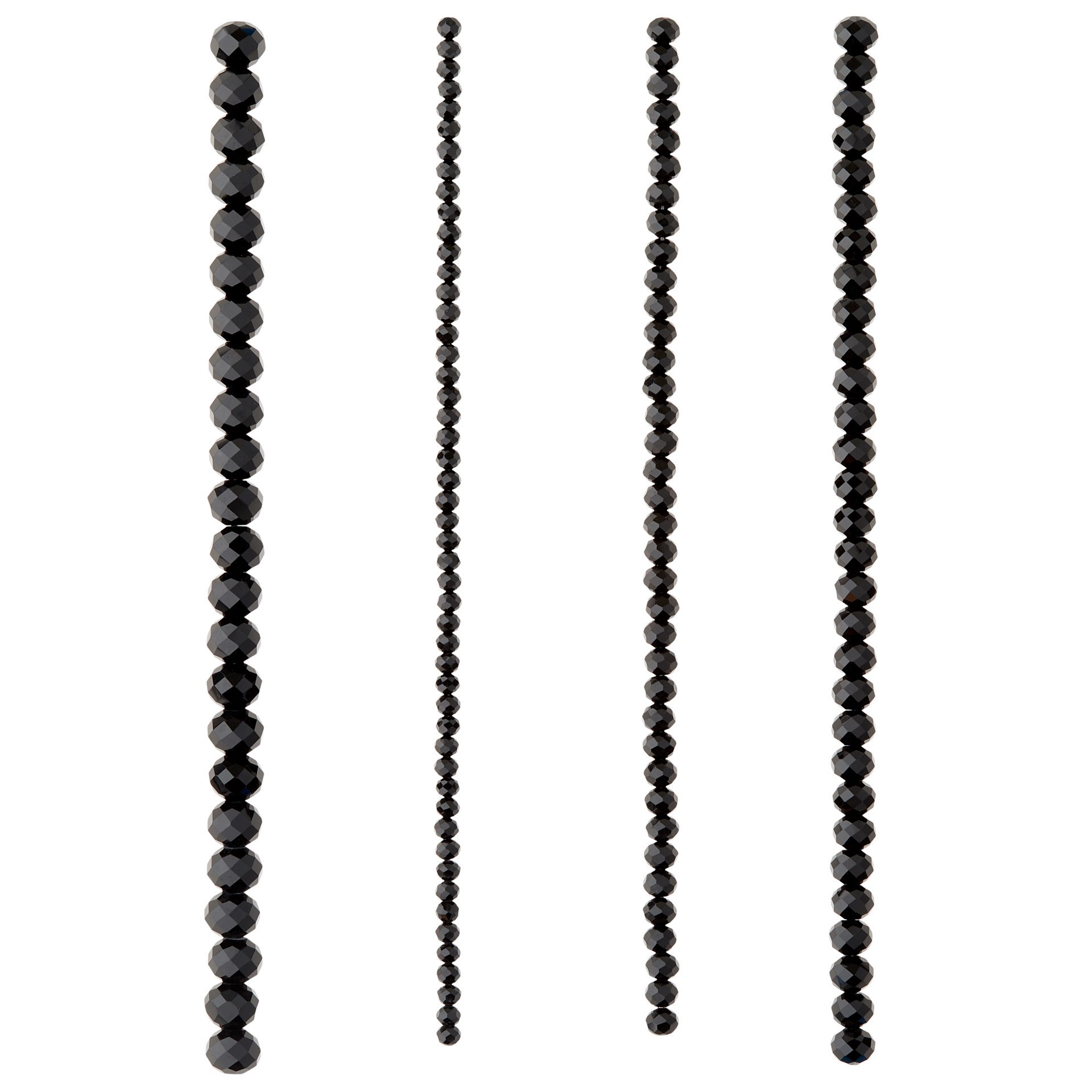 slide 3 of 3, Black Faceted Glass Round Beads By Bead Landing, 3mm-8mm