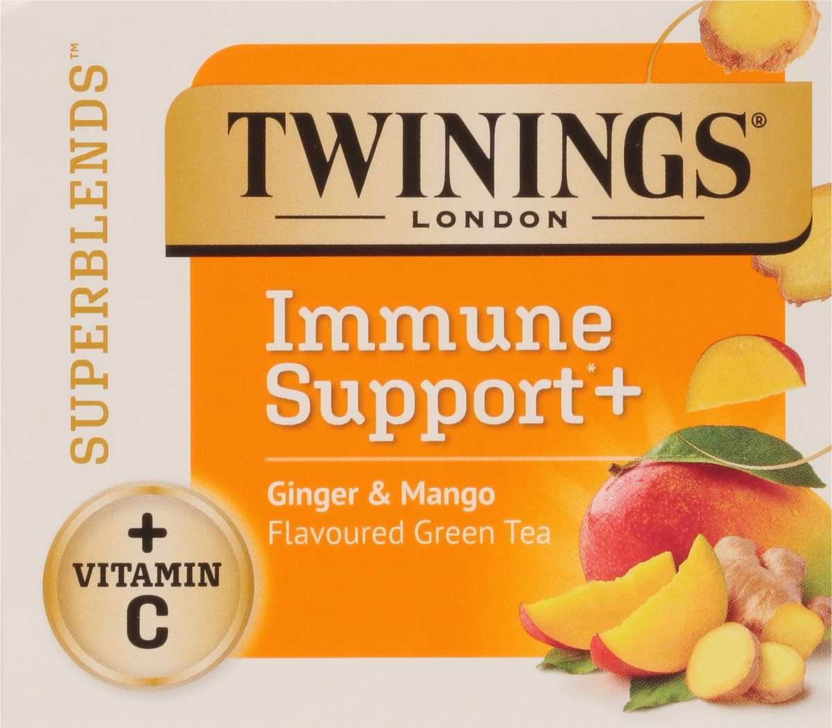 slide 6 of 9, Twining Tea Superblends Immune Support Ginger & Mango Flavoured Green Tea - 16 ct, 1 ct