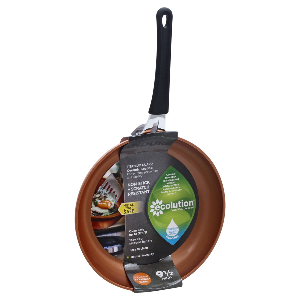 slide 2 of 8, Ecolution Endure Ceramic Non-Stick Copper 9.5 Inch Fry Pan 1 ea, 1 ct