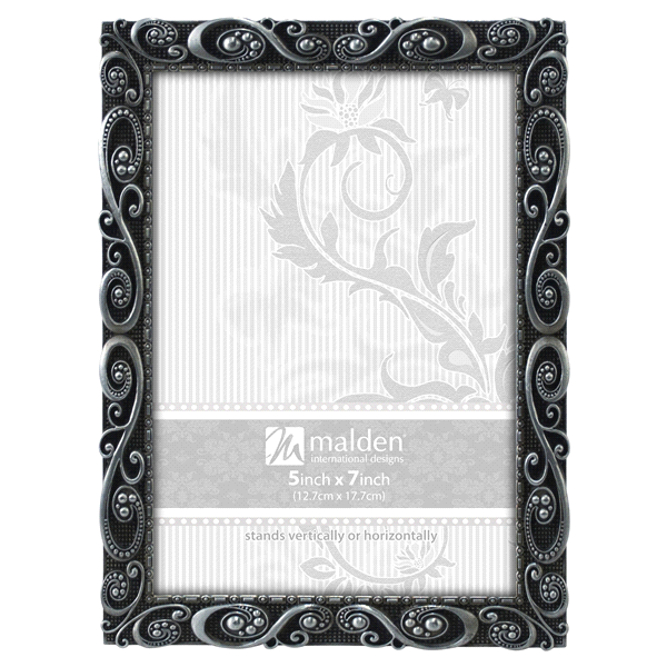 slide 1 of 1, Malden Morgan Pewter Picture Frame, 5 in x 7 in