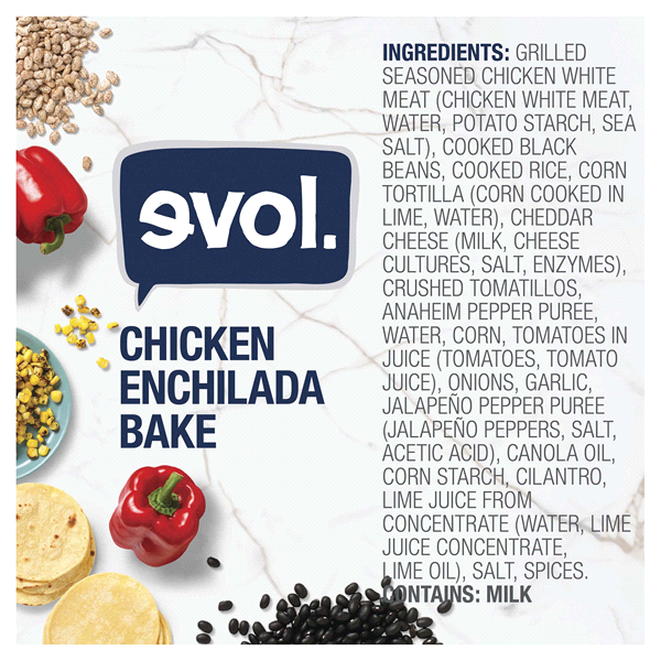 slide 9 of 13, EVOL Chicken Enchilada Bake 9 oz, 9 oz