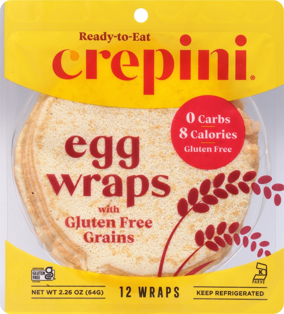 slide 2 of 9, Crepini Egg Wraps, Gluten Free Grains, 12 ct