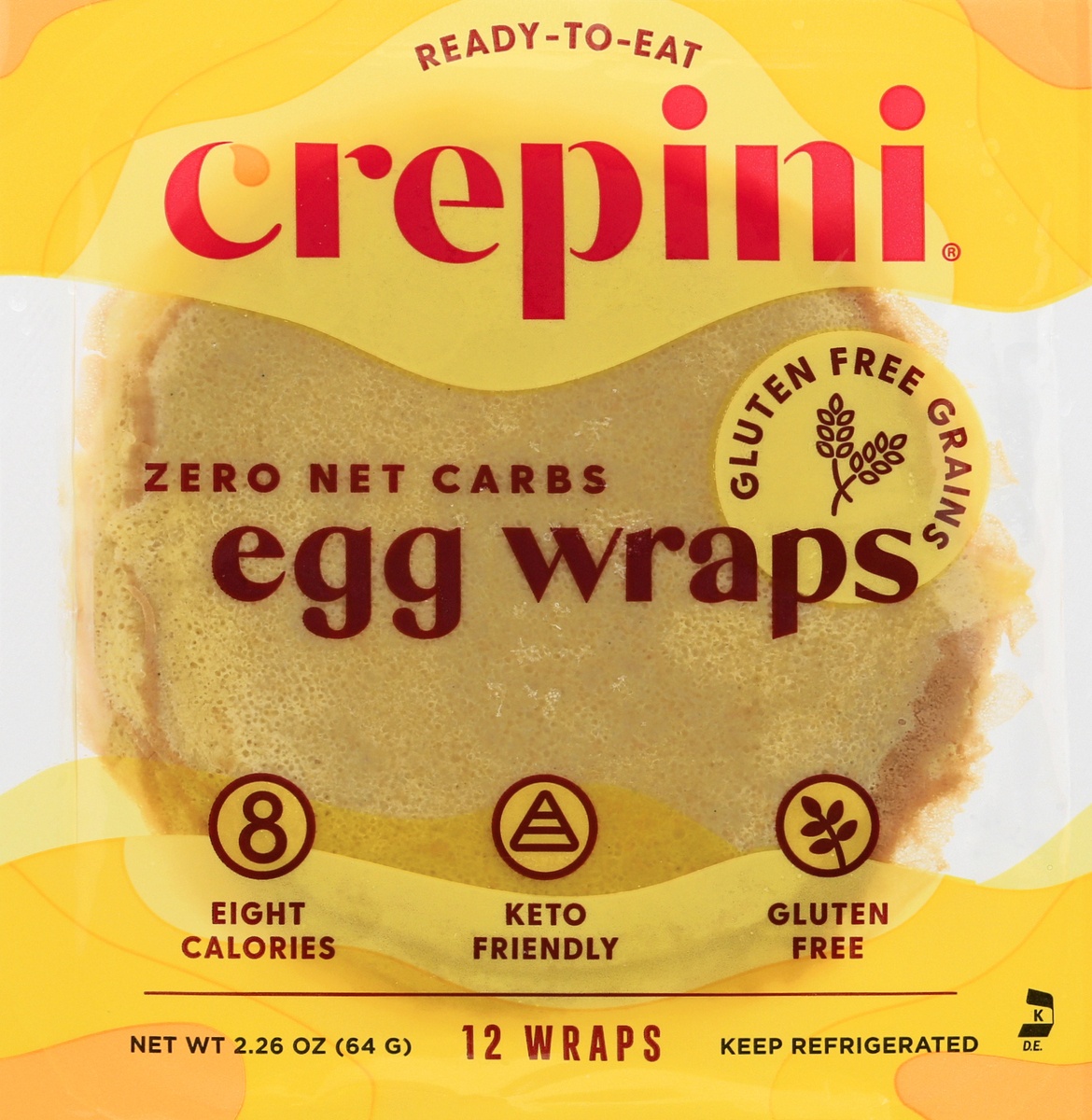 slide 9 of 11, Crepini Egg Thins Wraps with Gluten Free Grains, 12 ct