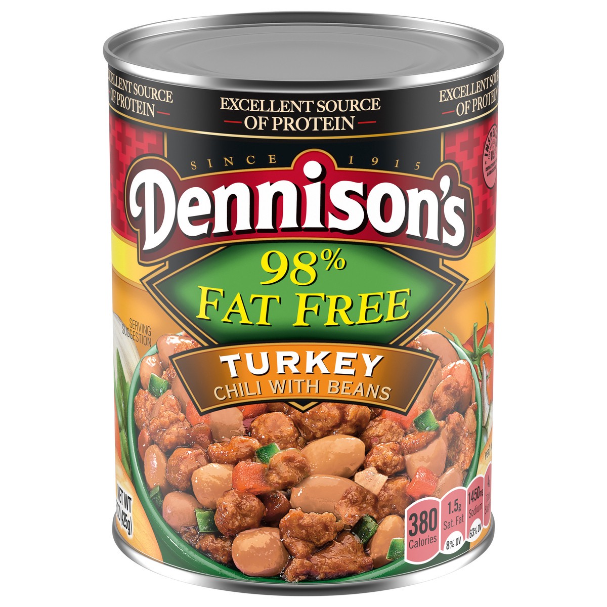 slide 1 of 5, Dennison's Turkey Chili with Beans 15 oz, 15 oz