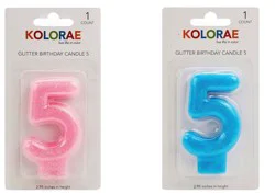 Kolorae Glitter Birthday Candle - 5 ea