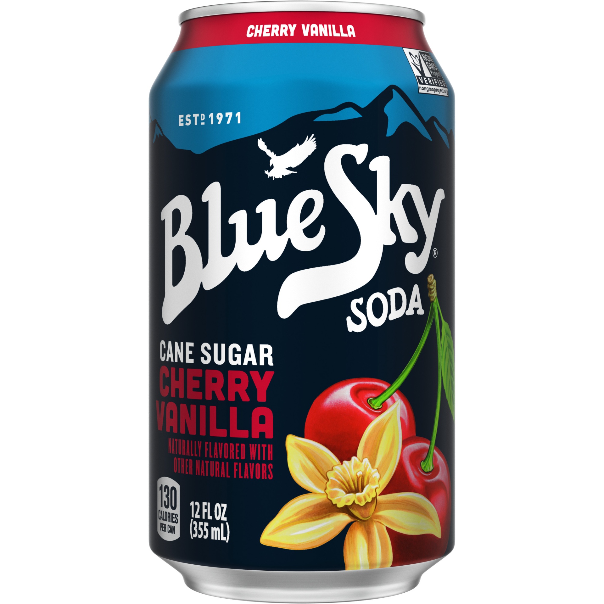 slide 2 of 8, Blue Sky Cane Sugar Cherry Vanilla Soda, 6 ct; 12 fl oz