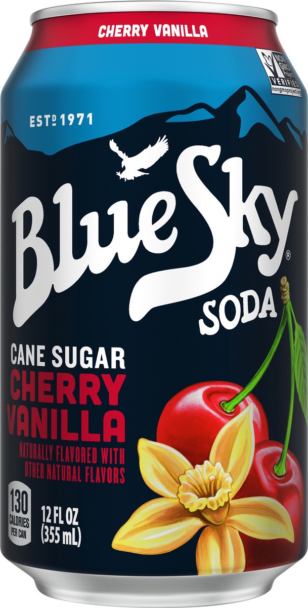 slide 4 of 7, Blue Sky Soda Cherry Vanilla Single, 6 ct; 12 fl oz