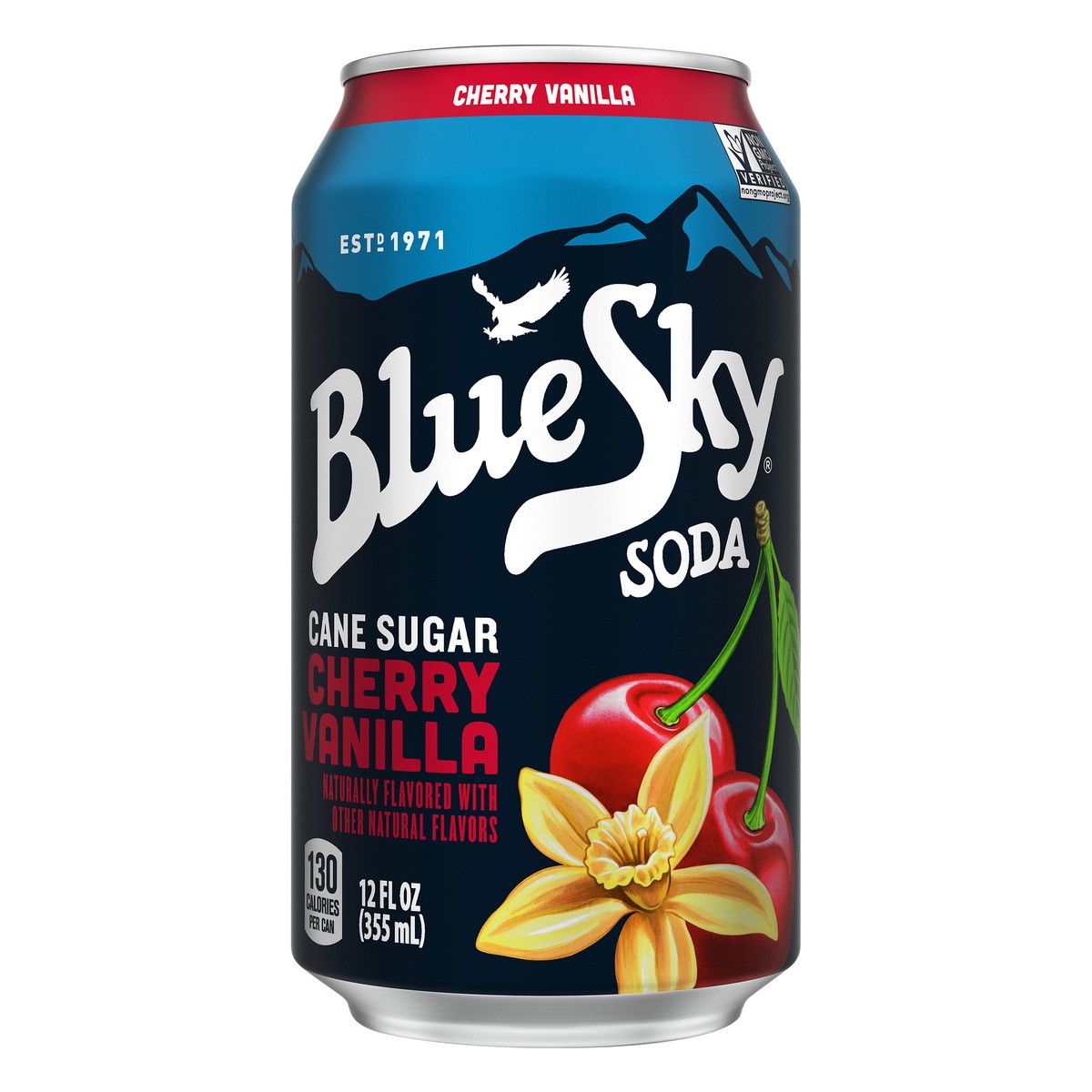 slide 1 of 7, Blue Sky Soda Cherry Vanilla Single, 6 ct; 12 fl oz