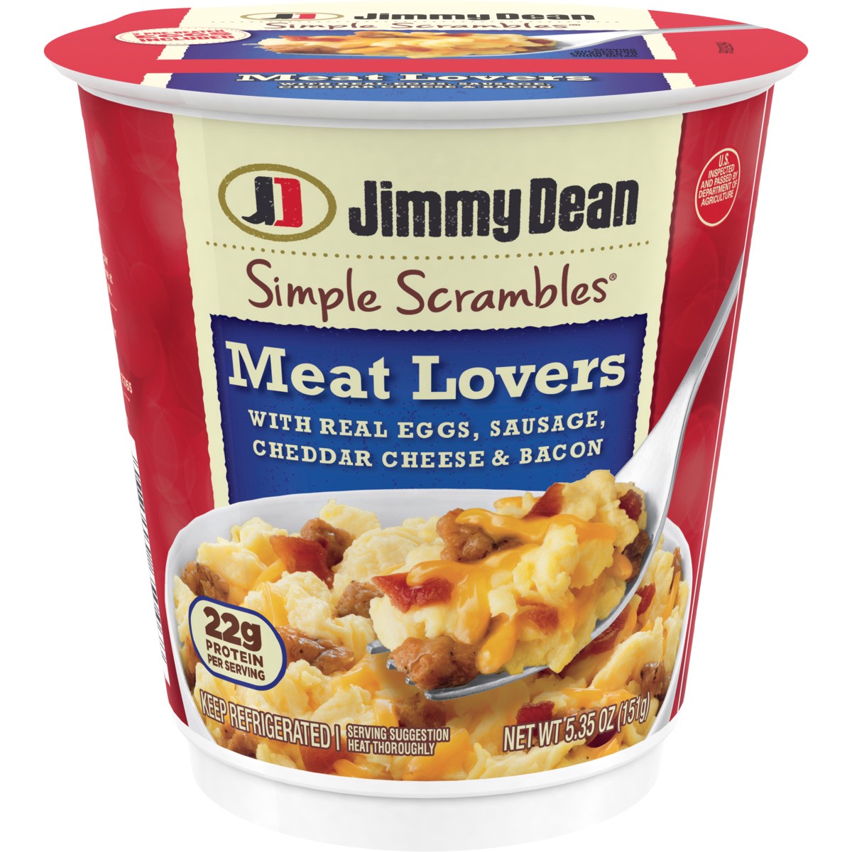 slide 1 of 8, Jimmy Dean Simple Scrambles Meat Lovers, 5.35 oz., 151.67 g