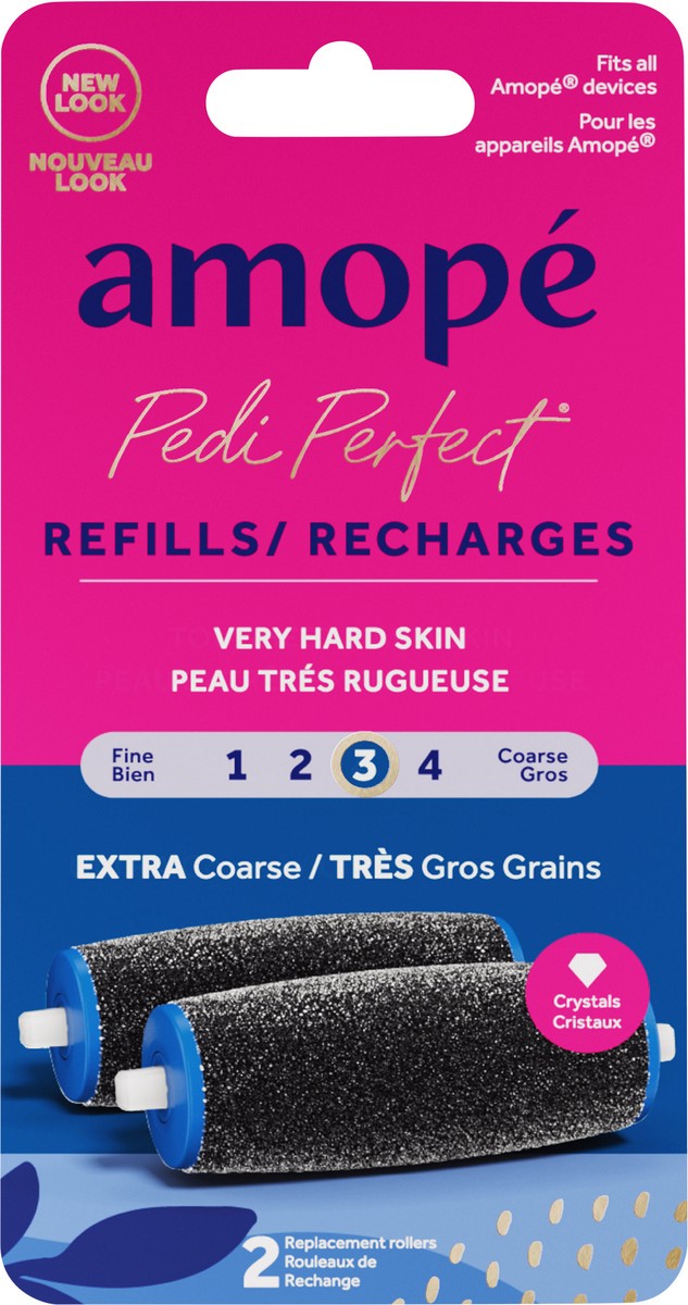 slide 3 of 3, Amope Pedi Perfect Coarse Roller Heads, 2 ct