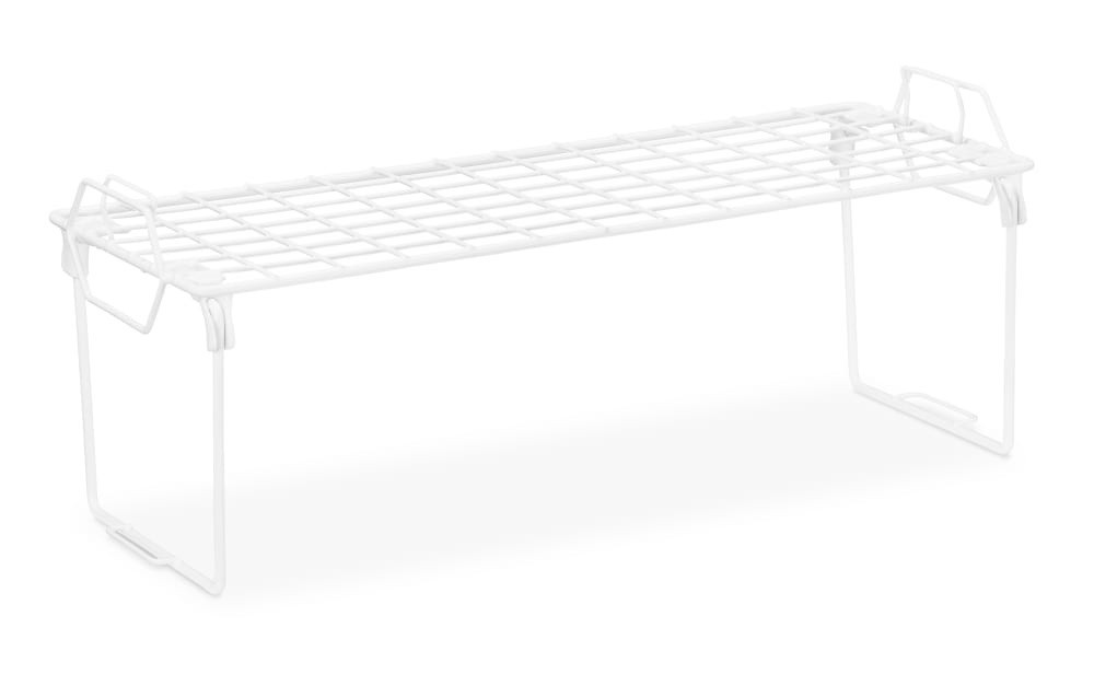 slide 1 of 5, Whitmor Stacking Shelf - White, 7 in x 18 in x 7 in