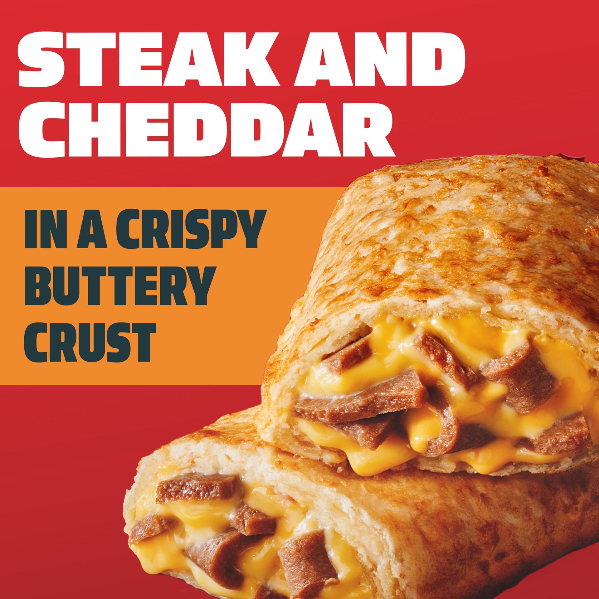 slide 3 of 3, Hot Pockets Steak & Cheddar Frozen Snacks in a Crispy Buttery Crust, Steak and Cheese Sandwiches Made with Real Cheddar Cheese, 5 Count Frozen Sandwiches, 22.5 oz