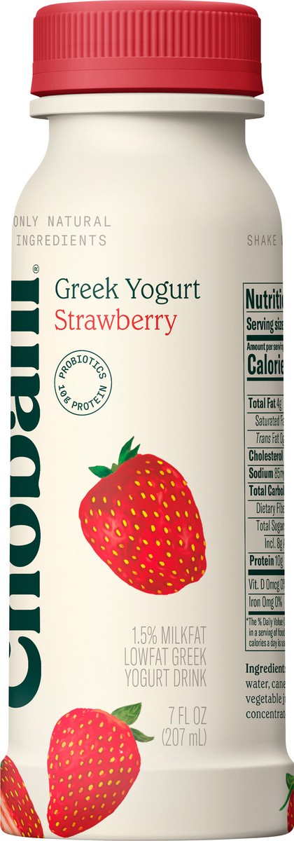 slide 3 of 8, Chobani Strawberry Greek Yogurt Drink - 7 fl oz, 7 fl oz