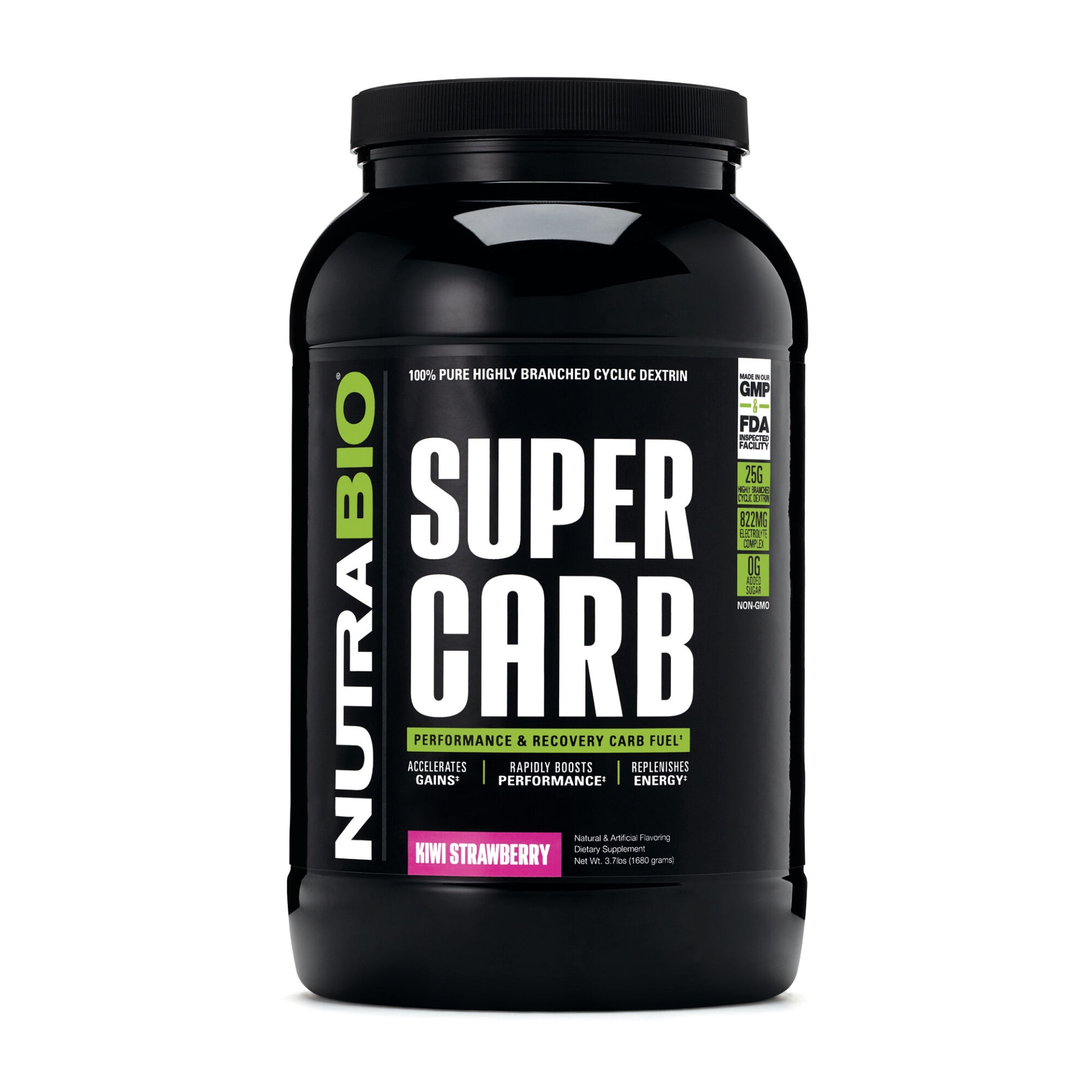 slide 1 of 1, NutraBio Super Carb - Kiwi Strawberry, 4 lb