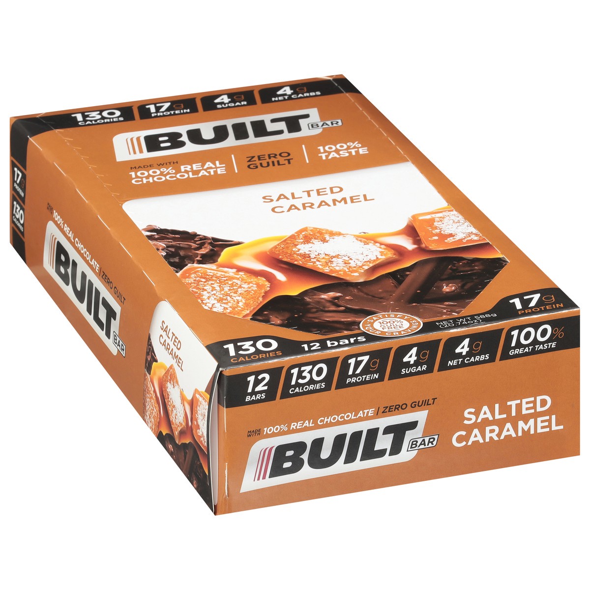 slide 10 of 12, Built Salted Caramel Bar 12 ea, 12 ct