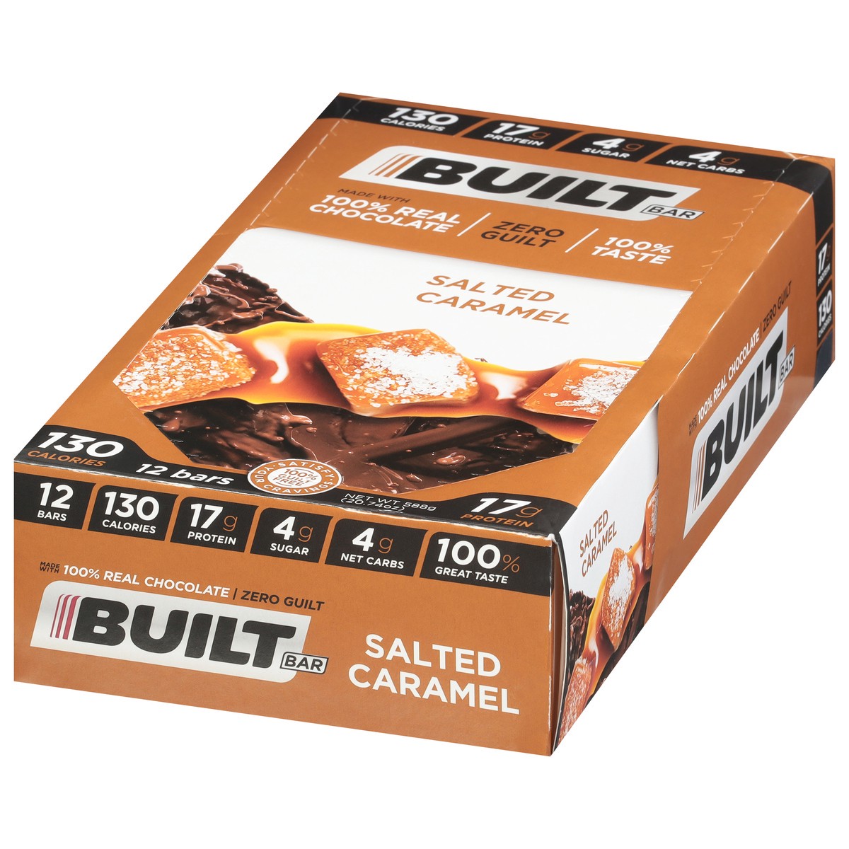 slide 11 of 12, Built Salted Caramel Bar 12 ea, 12 ct