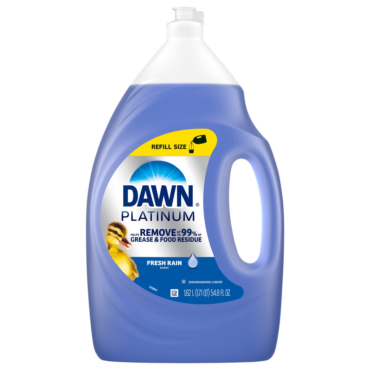 slide 1 of 3, Dawn Platinum Dish Soap Liquid, Dishwashing Liquid, Grease Removal, Fresh Rain, 54.8oz, 54.8 fl oz