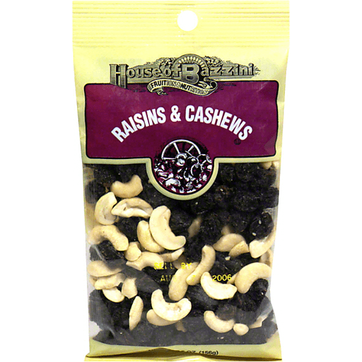 slide 1 of 1, Bazzini Raisins & Cashews, 5.5 oz