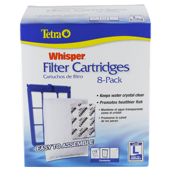 slide 1 of 6, Tetra Whisper Filter Cartridge, Large, 8 ct