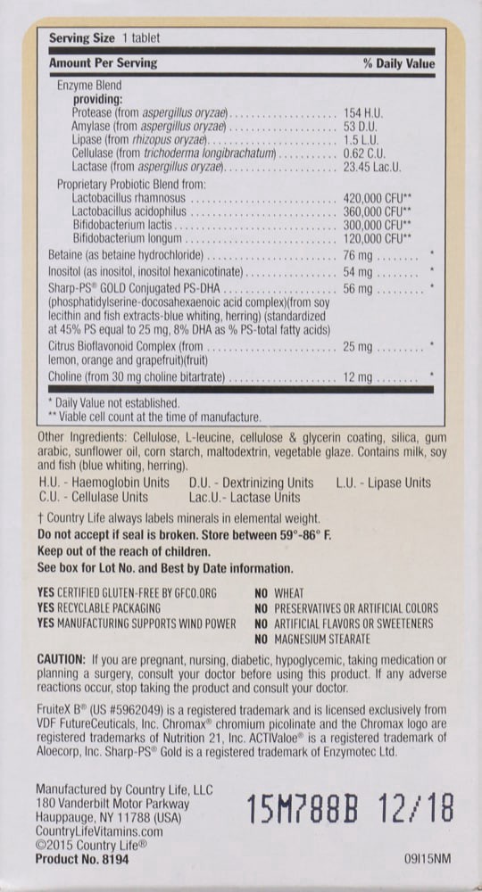 slide 4 of 4, Country Life Core Daily-1 Men 50+ Multivitamin Tablets, 60 ct