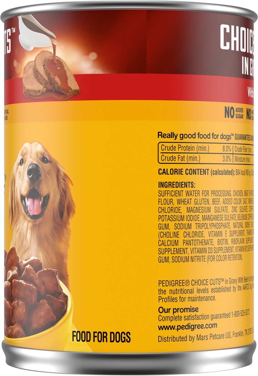 slide 4 of 9, Pedigree Choice Cuts in Gravy with Beef Food for Dogs 13.2 oz, 13.2 oz