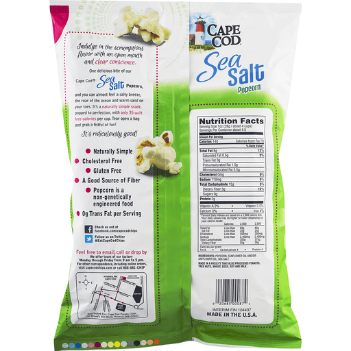 slide 12 of 18, Cape Cod Sea Salt Seaside Pop Popcorn, 4.4 oz