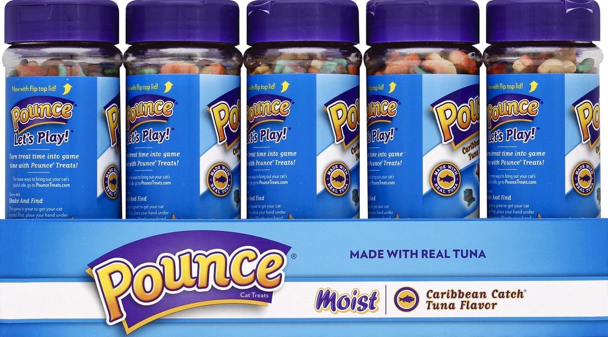 slide 3 of 6, Pounce Moist Cat Treats, Caribbean Catch, 6.5 oz