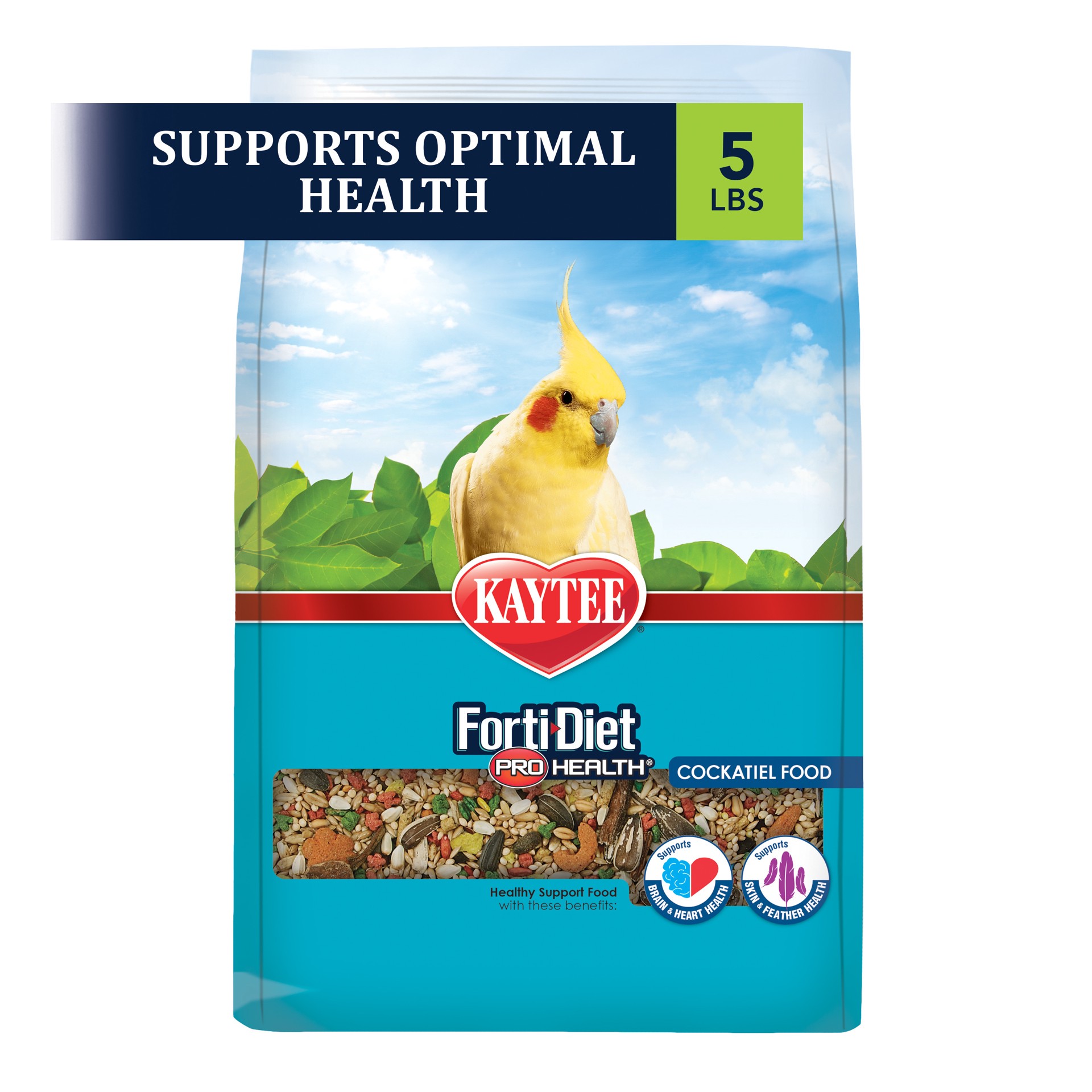 slide 4 of 10, Kaytee Forti-Diet Pro Health Nourish+Protect Cockatiel Food, 5 lbs., 1 ct
